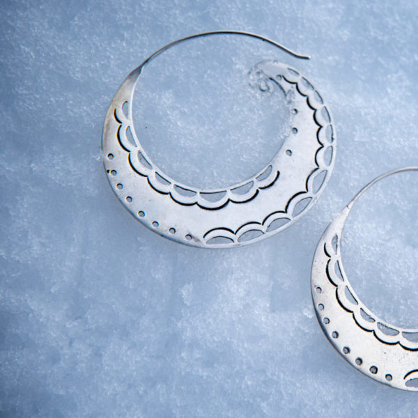 bijou spiral moon argent